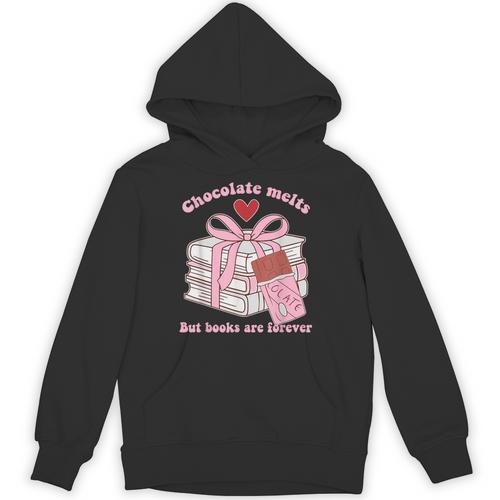 Chocolate Melts But Books Are Forever Booktrovert Unisex Hoodie - Bookorys AU