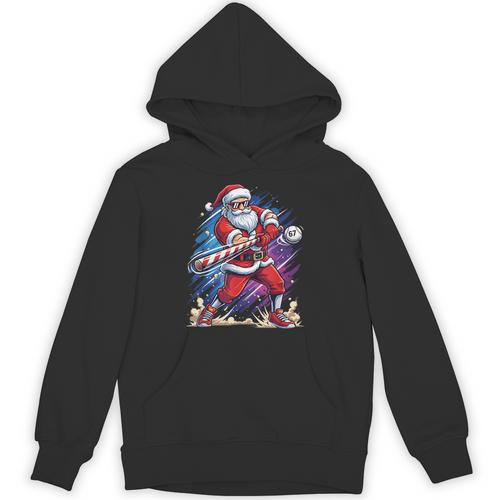 Christmas Baseball Santa Game Day Xmas Boys Kids Men Unisex Hoodie - Sportilla
