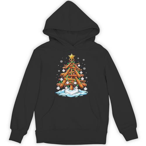 Christmas Baseball Tree Lights Xmas Unisex Hoodie - Sportilla
