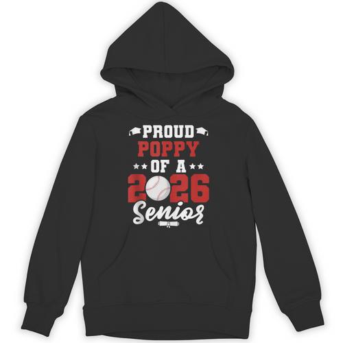 Class Of 2026 Senior Year Baseball Poppy 2026 Graduate Unisex Hoodie - Sportilla