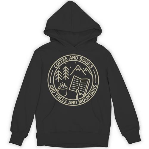 Coffee & Books & Trees & Mountains Unisex Hoodie - Bookorys DE