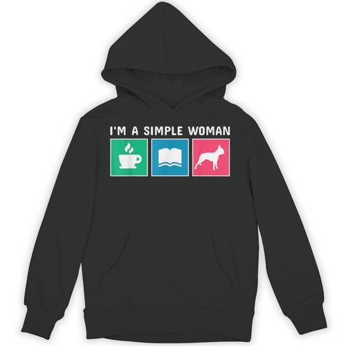Coffee Books And Boston Terrier Dog Unisex Hoodie - Bookorys