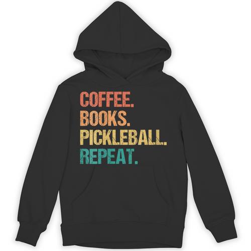 Coffee Books Pickleball Reading Lovers Bookworm Unisex Hoodie - Bookorys