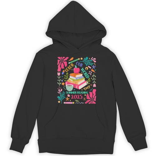 Color Our World Summer Reading 2025 Boho Wildflower Book Unisex Hoodie - Bookorys