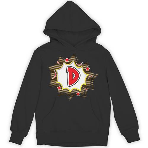 Comic Book Style Monogram Letter D For Boys Girls Women Men Unisex Hoodie - Bookorys DE