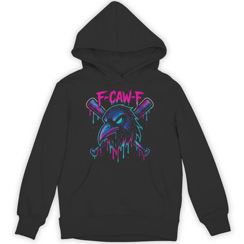 Cool Baseball F Caw F Crow Fcawf Raven Fawk Off Bird Unisex Hoodie - Sportilla