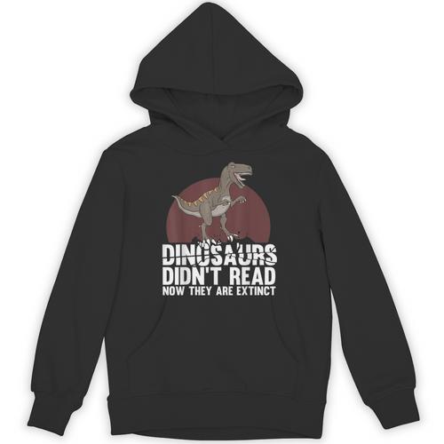 Cool Reading Teacher For Men Women Read Books Dinosaur Book Unisex Hoodie - Bookorys UK