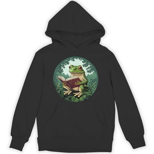 Cottagecore Frog Reading a Book Unisex Hoodie - Bookorys DE
