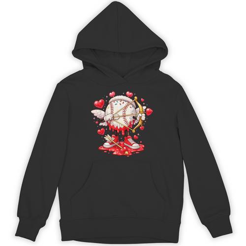 Cupid Baseball Drip Icecream Apparel Youth Boy Valentine Unisex Hoodie - Sportilla