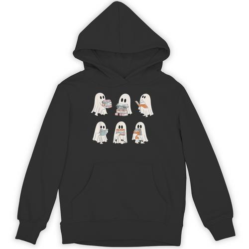 Cute Boo Ghost Read More Books Halloween Book Lover Unisex Hoodie - Bookorys CA