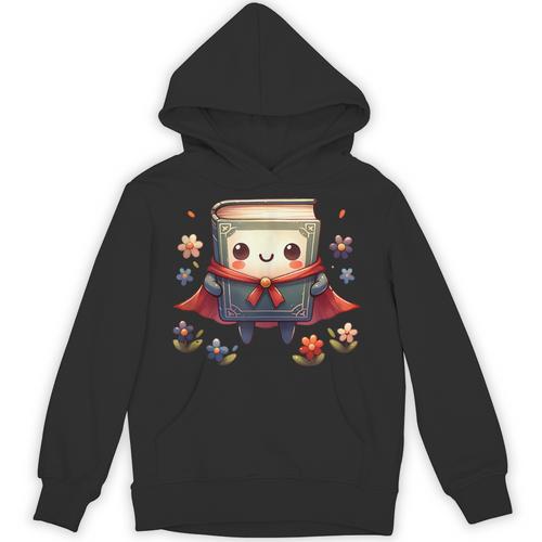 Cute Book Super Hero Reading Superhero Unisex Hoodie - Bookorys AU