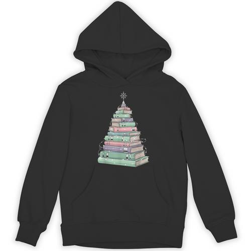 Cute Bookmas Christmas Book Tree Book Lover Teacher Unisex Hoodie - Bookorys AU
