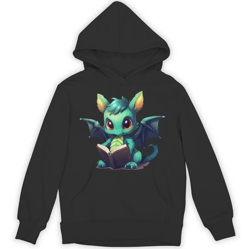 Cute Dragon With Book Unisex Hoodie - Bookorys AU