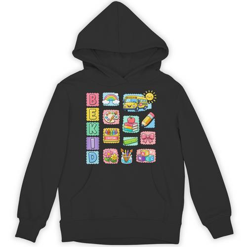 Cute Teacher Life With Crayons Rainbow Books Apple School Unisex Hoodie - Bookorys CA