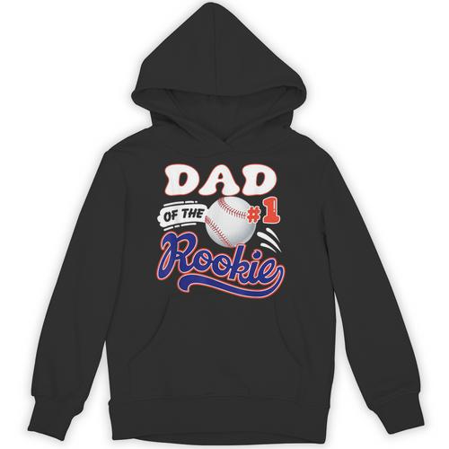 Dad Rookie Of Year 1st Birthday Baseball Theme Matching Unisex Hoodie - Sportilla