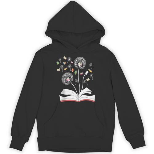 Dandelion Floral Book Reading Lovers Graphics Unisex Hoodie - Bookorys DE