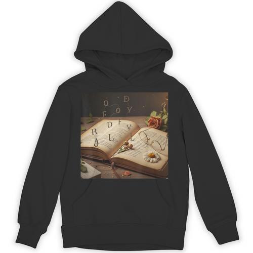 Dark Academia Vintage Book And Floating Letters Graphic Unisex Hoodie - Bookorys DE