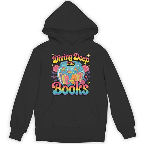 Diving Deep Into Books Oceanic Imagination Unisex Hoodie - Bookorys CA