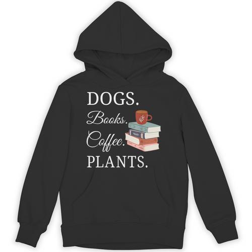 Dogs Books Coffee Plants Men Women Unisex Hoodie - Bookorys CA
