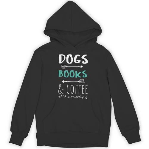 Dogs Books Coffee Tshirt Weekend Shirt Animal Lover Tee Unisex Hoodie - Bookorys DE