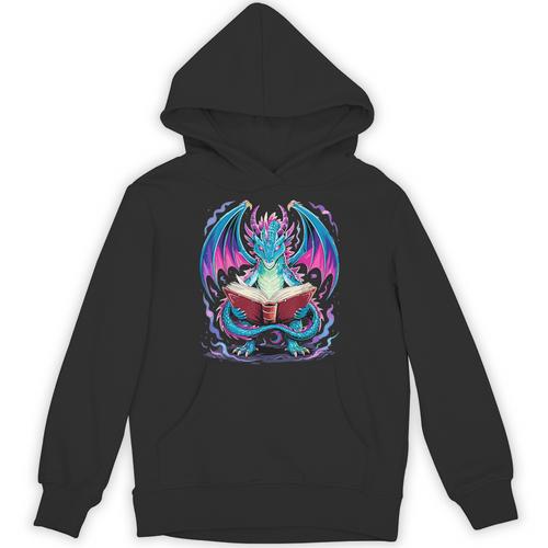 Dragon Reading Book Lover Unisex Hoodie - Bookorys AU