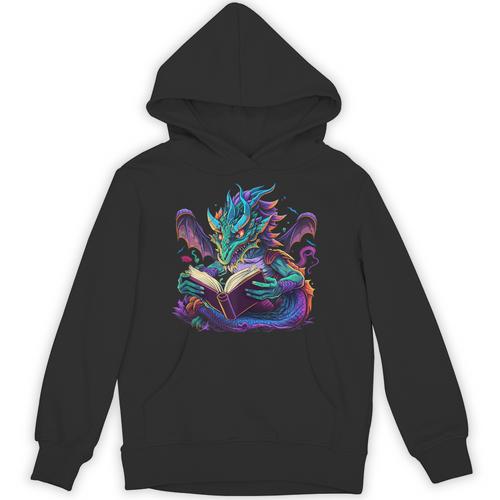 Dragon Reading Book Unisex Hoodie - Bookorys AU