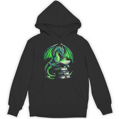 Dragon Reading Books Bookworm Unisex Hoodie - Bookorys AU