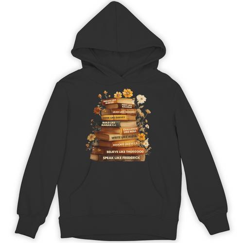 Dream Like Martin Floral Book History Month Women Men Unisex Hoodie - Bookorys