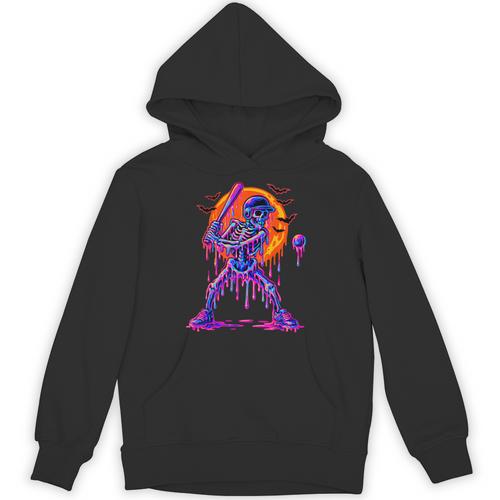Drip Skeleton Batting Baseball Halloween Unisex Hoodie - Sportilla