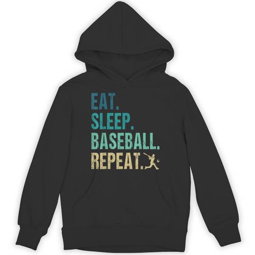 Eat Sleep Baseball Repeat Baseball Player Baseball Unisex Hoodie - Sportilla