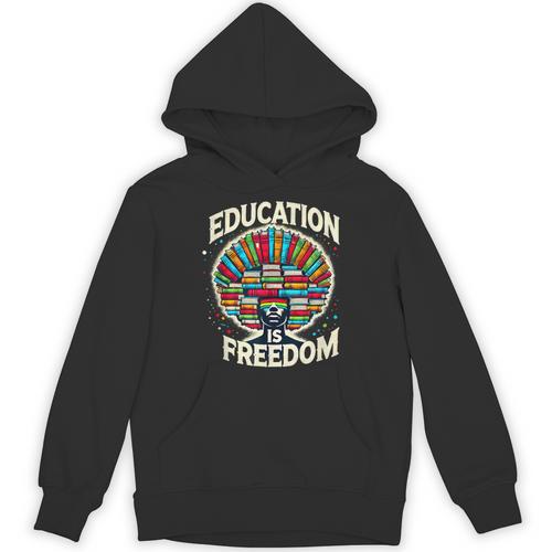 Education Is Freedom Knowledge Power MotivationBook Lover Unisex Hoodie - Bookorys DE