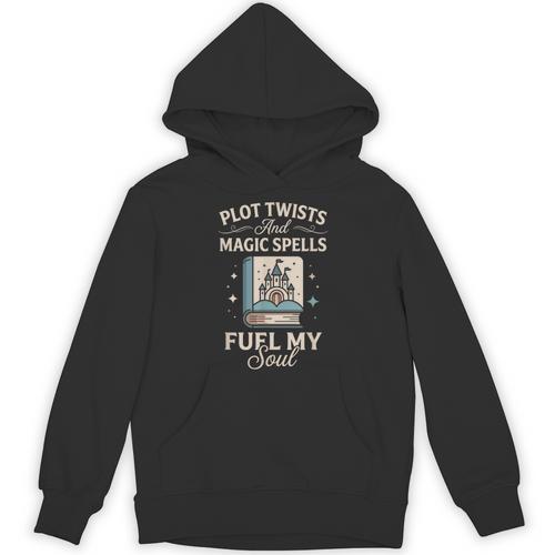 Fantasy Book Club Reader Quote Plot Twists Magic Spells Unisex Hoodie - Bookorys