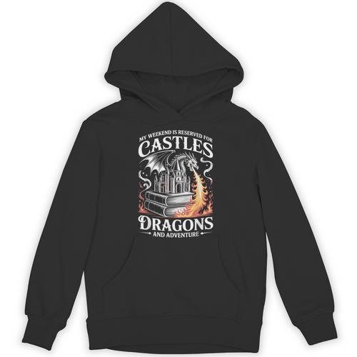 Fantasy Books Lover Bookish Fun Tee Book Club Dragon Reader Unisex Hoodie - Bookorys UK
