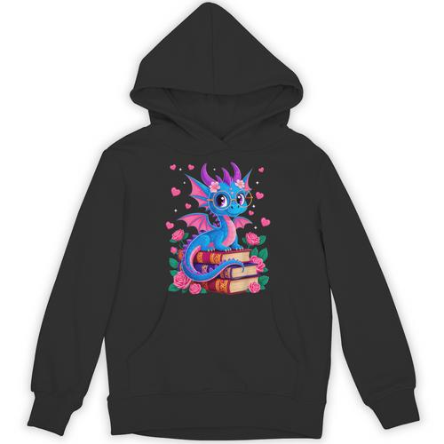 Fantasy Dragon Reading Books Bookworm Unisex Hoodie - Bookorys AU