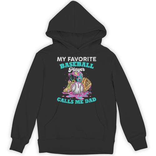 My Favorite Baseball Player Calls Me Dad Ice Cream Drip Unisex Hoodie - Sportilla