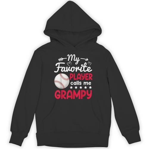 My Favorite Player Calls Me Grampy Baseball Grampy Unisex Hoodie - Sportilla