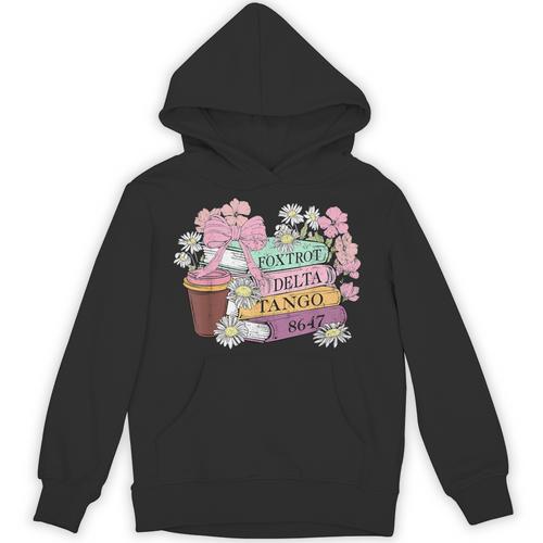 Floral Book Foxtrot Delta Tango 8647 Unisex Hoodie - Bookorys