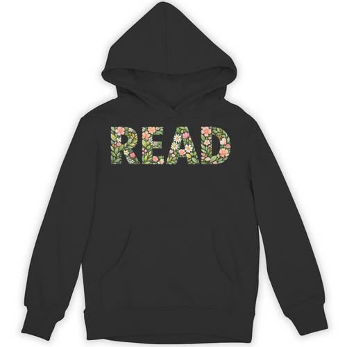 Floral Read Typography Aesthetic Book Lover Unisex Hoodie - Bookorys CA