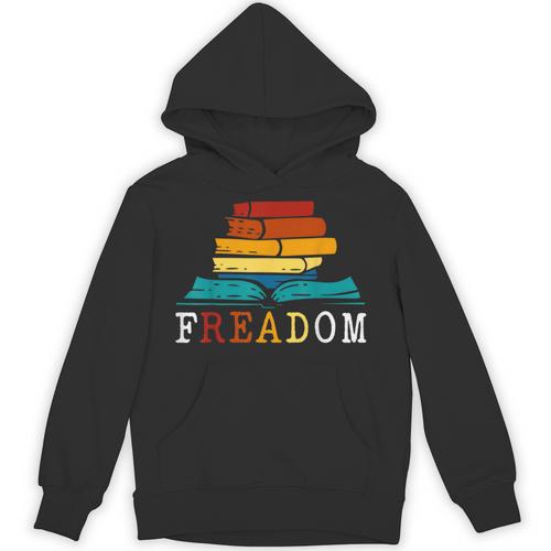 Freadom Read Banned Books Reader Bookworm Unisex Hoodie - Bookorys CA