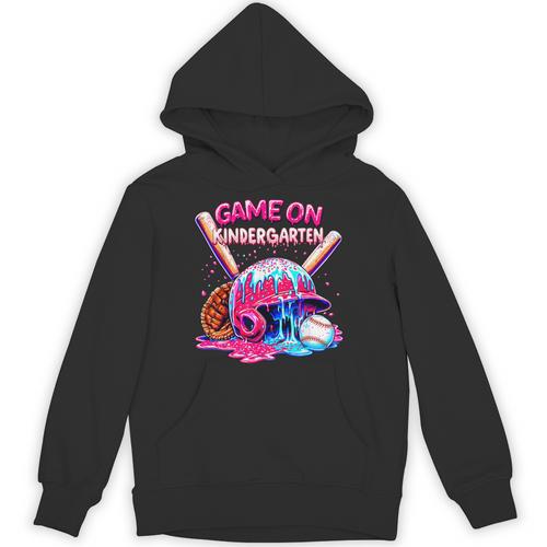 Game Kindergarten Baseball Ice Cream Drip On Back To School Unisex Hoodie - Sportilla