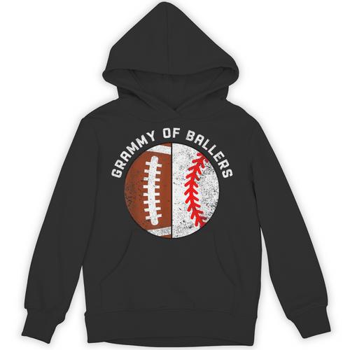 Grammy Of Ballers Football Baseball Grandma Grammy Unisex Hoodie - Sportilla