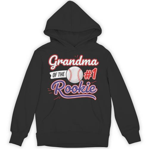 Grandparent Grandma Of The 1 Rookie Baseball Unisex Hoodie - Sportilla
