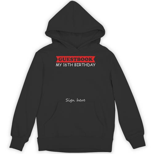 Guestbook My 16th Birthday Unisex Hoodie - Bookorys UK