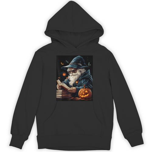 Halloween Girls Boys Wizard Book Pumpkin Kids Halloween Unisex Hoodie - Bookorys CA