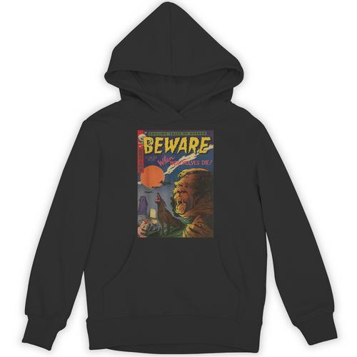 Halloween Horror Vintage Werewolf Comic Book Retro Unisex Hoodie - Bookorys