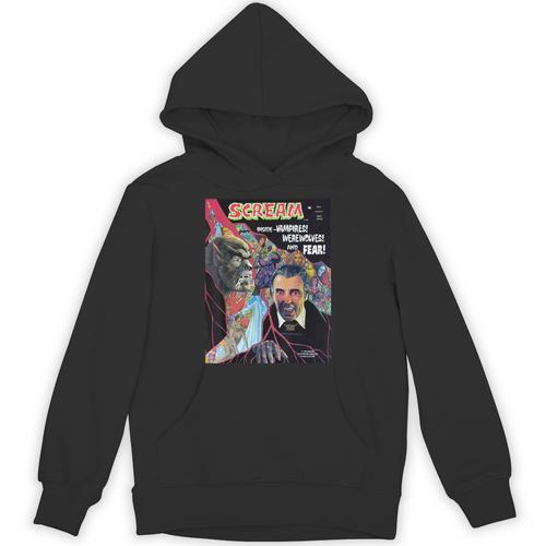 Halloween Horror Vintage Werewolf Vampire Comic Book Retro Unisex Hoodie - Bookorys