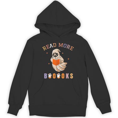 Halloween Read More Books Cute Boo Read a Book Unisex Hoodie - Bookorys CA