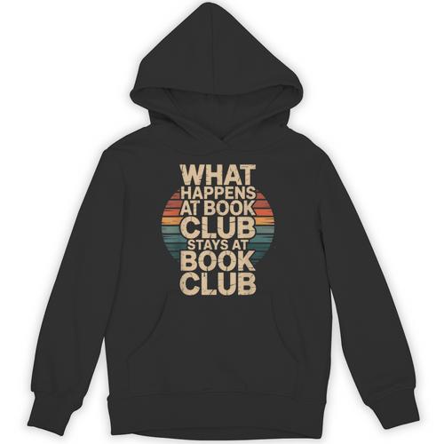 What Happens At Book Club Stays At Book Club Retro Unisex Hoodie - Bookorys DE
