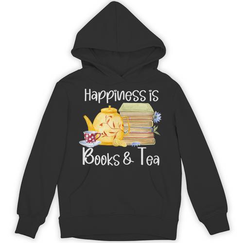 Happiness Is Books And Tea Unisex Hoodie - Bookorys