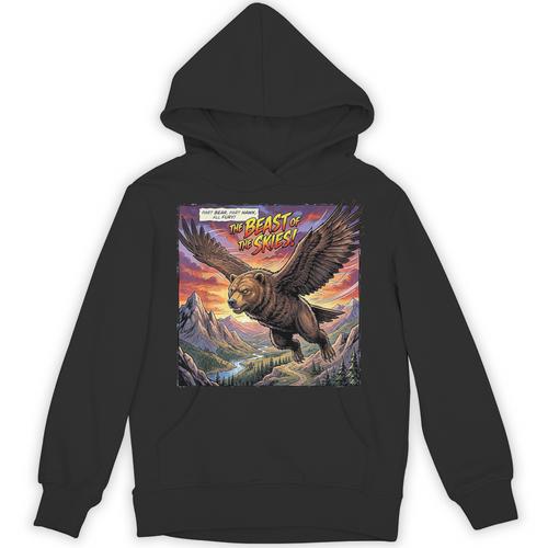 Hawk Bear Hybrid Comic Book Style Unisex Hoodie - Bookorys CA